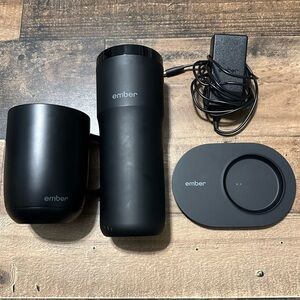 Ember 14oz. Mug and 12oz. Travel Mug Set with Charger